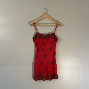 Y2K Plenty floral embroidered pink drop waist cami top Boho Fairy Festival